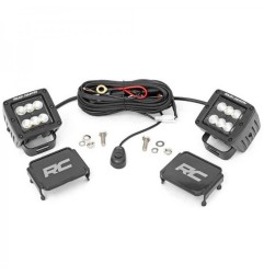 Phare led additionels carré 60W éclairage Jeep Offroad