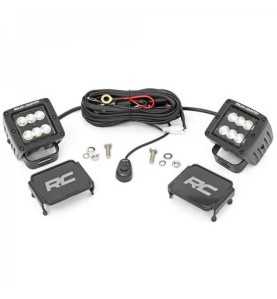 Phare led additionels carré 60W éclairage Jeep Offroad