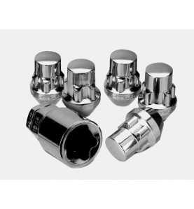 Ecrou de roue antivol 1/2 (x5) Chromé Jeep CJ5 CJ7 Wrangler YJ TJ JK Cherokee XJ KJ & grand ZJ WJ JAN812B