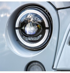 Optique phare feu éclairage led 7 avec Feux de Position - Jeep Wrangler JK Jeep Wrangler TJ Jeep CJ. 0824.26