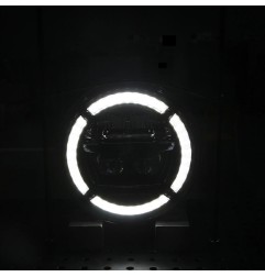 Optique Phare Bi-LED 7" Noir Jeep Wrangler JK TJ & CJ 76-18