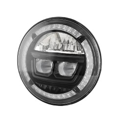 Optique Phare LED 7" Noir Jeep Wrangler JK TJ 96-18