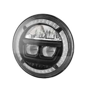 Optique Phare LED 7" Noir Jeep Wrangler JK TJ 96-18