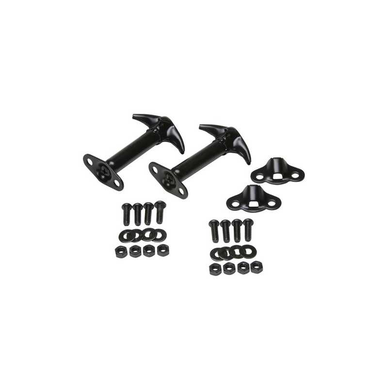Attache capot noire (2) JEEP MB M38 M38A1 CJ CJ5 CJ7 & Wrangler YJ