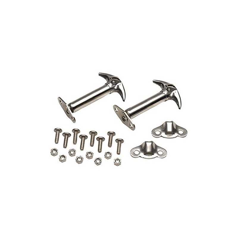 Attache capot INOX Jeep Willys MB M38 M38A1 Hotchkiss M201 CJ CJ5 CJ7 & Wrangler YJ