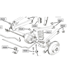 Silentbloc supérieur de pont avant (gauche ou droit) Jeep Wrangler TJ CHEROKEE XJ / ZJ