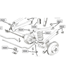 Silentbloc supérieur de pont avant (gauche ou droit) Jeep Wrangler TJ CHEROKEE XJ / ZJ