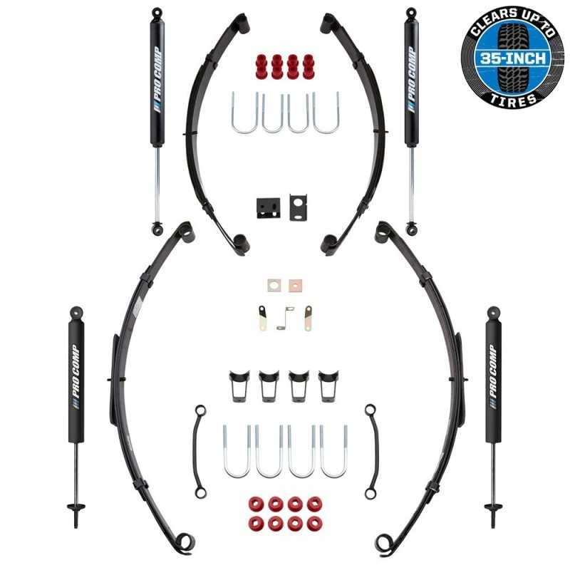 Kit suspension +4 - 100mm ProComp Jeep Wrangler YJ 87-95