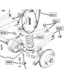 Butée de pont avant ou arrière Jeep Grand Cherokee ZJ ZG 1993 à 1998