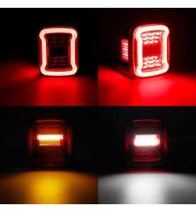 Feux arrière LED rouges Jeep Wrangler TJ 1997-2006 - Kulture Jeep