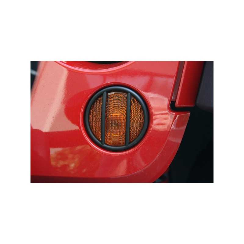 Grille protection cligno calandre noir Jeep Wrangler JK