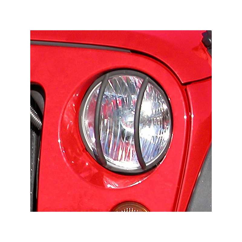 Grille protection phare noir Jeep Wrangler JK