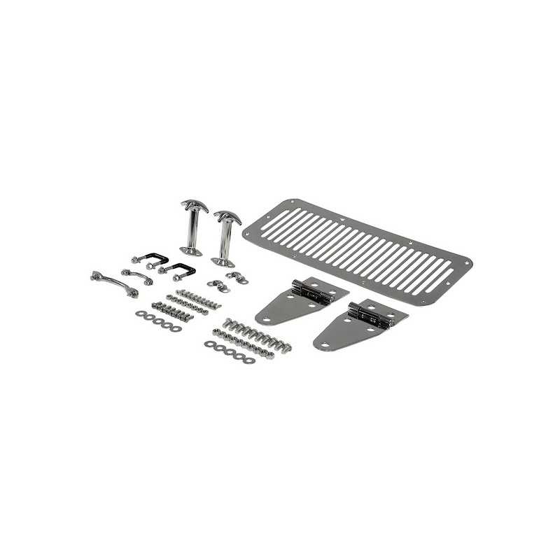 Accessoire capot INOX Jeep CJ7 & Wrangler YJ 1978-96