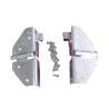 kit charniere de pare brise INOX jeep CJ & YJ