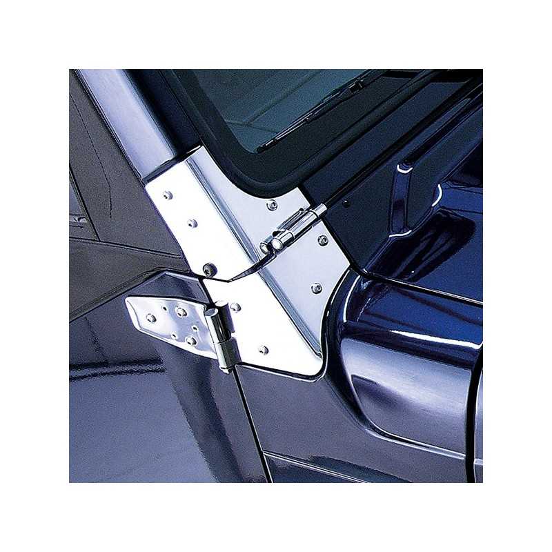 Charnière de pare brise INOX jeep Wrangler TJ