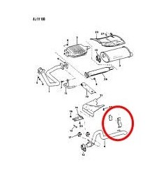 support echappement arriere Jeep Wrangler YJ 1987-96