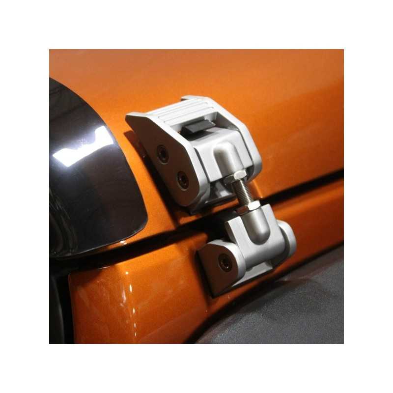 Attache capot renforcée argenté Jeep Wrangler JK