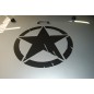 Autocollant étoile US Army 45 cm Noir ou Blanc (Jeep décoration)