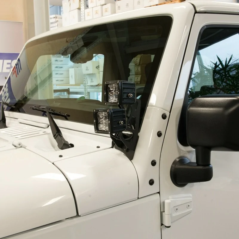 Support double LED sur cadre Jeep Wrangler JK
