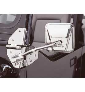 Jeu de rétroviseurs extérieur acier inoxydable Jeep CJ & YJ 1510.01