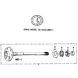 Roulement roue arrière (kit) Dana35 1984-89 53000475K
