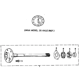 Roulement roue arrière (kit) Dana35 1984-89 53000475K