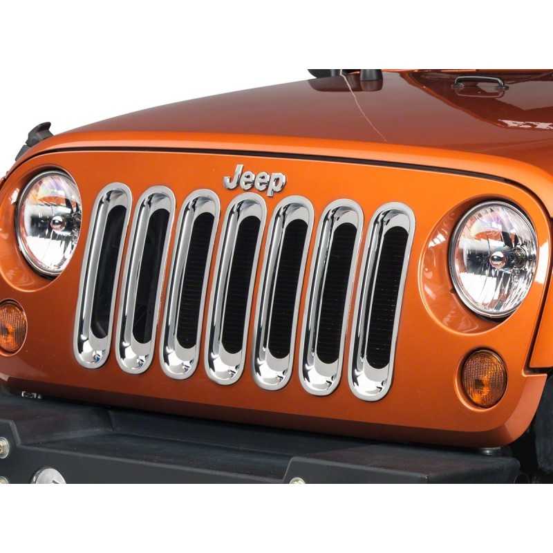 Enjoliveur calandre insert chromé Jeep wrangler JK