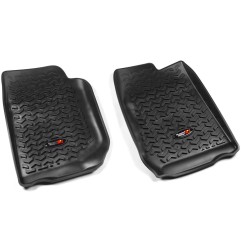 Tapis de sol avant caoutchouté noir Jeep Wrangler JK Rugged Ridge. 12920.01