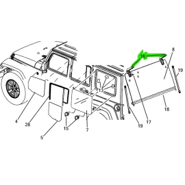 COUVERCLE CHARNIERE HAYON MOPAR Jeep Wrangler JK 68140033AA
