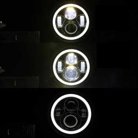 Optique de phare blanc EU Jeep CJ5 CJ7 Wrangler TJ JK 55-18 0824.24