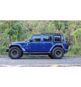 Galerie de toit Poison Spyder avec avec échelle pour Jeep Wrangler JL 4 portes & Jeep Wrangler Hybride 4xe. 0931.26